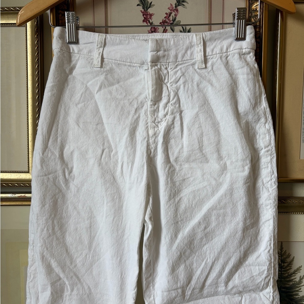 Frank & Eileen Kinsale Cotton Linen Pant White Size 0 Classic Minimalist Trouser - Picture 10 of 11